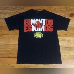 vintage Edmonton Eskimos Canadian Flag Football t-shirt Canada Logo CFL nfl